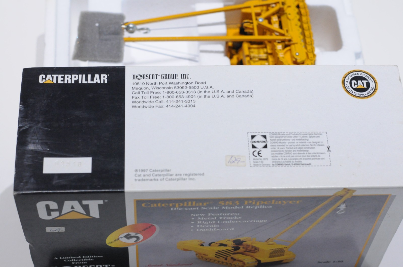 CONRAD NORSCOT CATERPILLAR 583 PIPELAYER SCALE 1:50 LIMITED EDITION DIECAST
