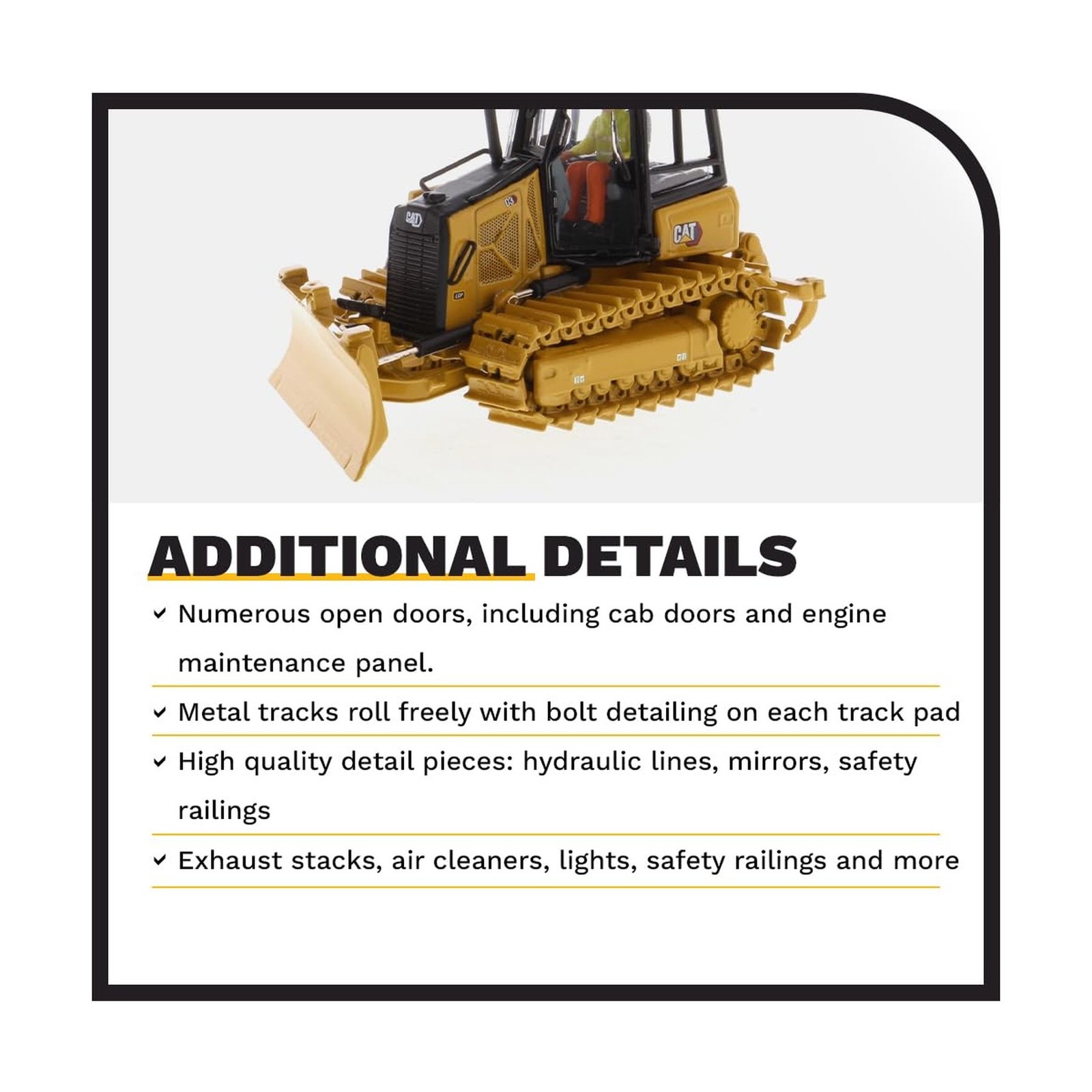 Diecast Masters 1:50 Caterpillar D3 Dozer – High Line Models 85673 – Metal Tr…