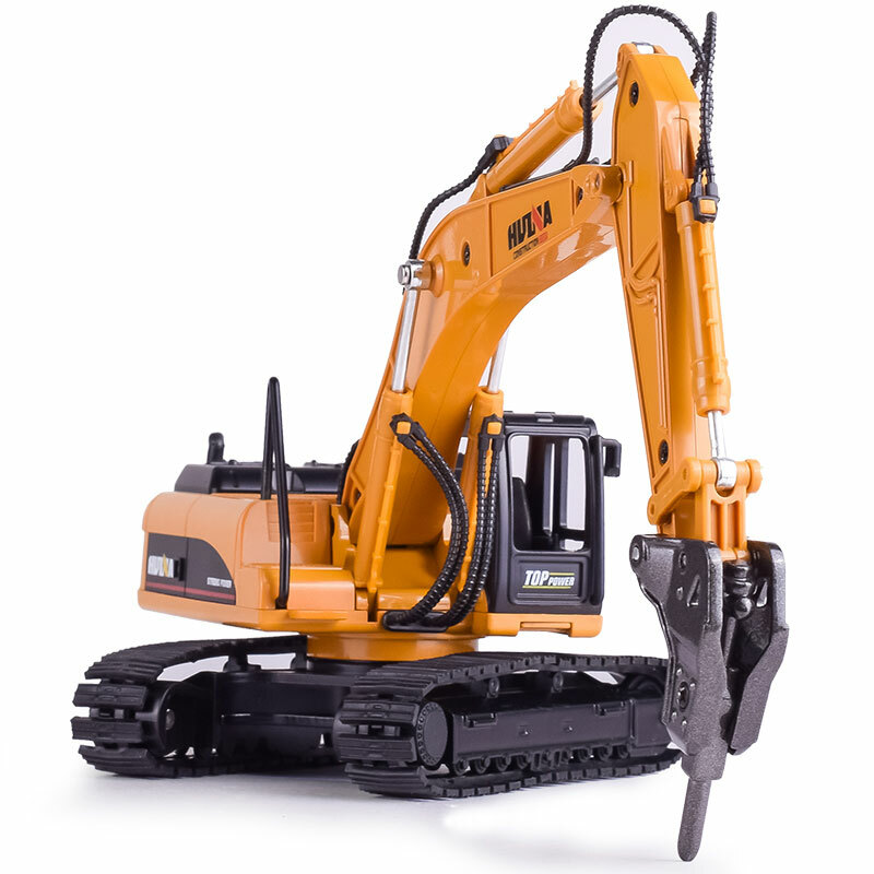 1/50 Drill Excavator Toy Construction Equipment Diecast Toy Vehicle Kids Toys