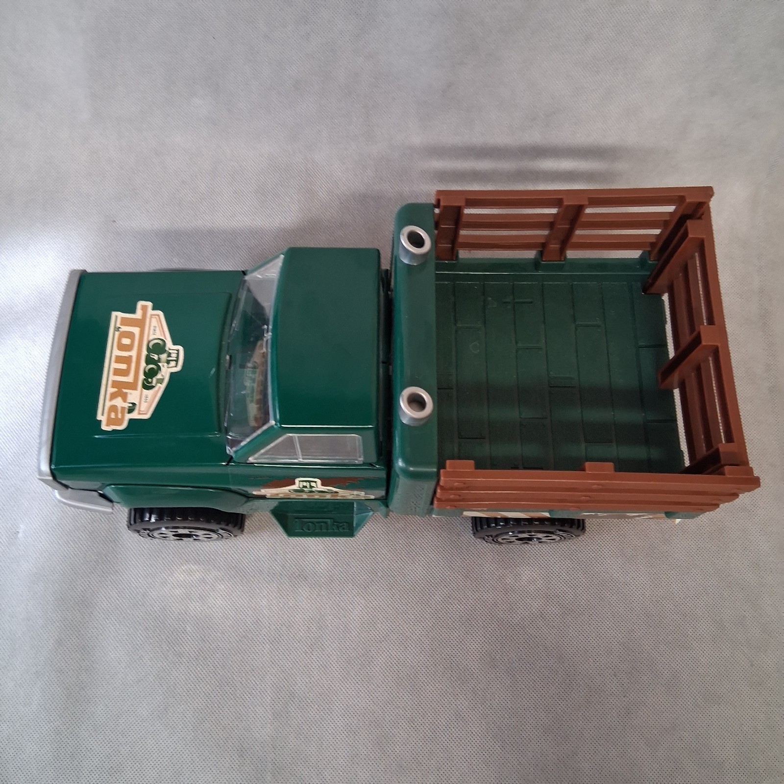 Tonka Basic Fun! Farm Flatbed Pickup Truck Green Wood Stock Rails 2022 Plastic