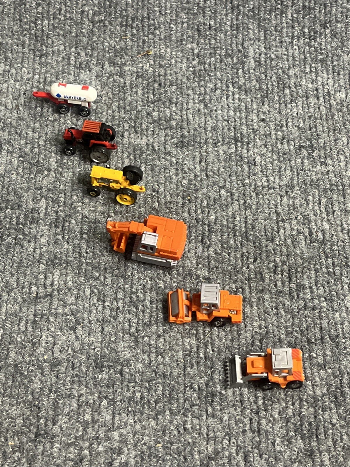 Vintage 1980s Micro Machines Galoob Construction Lot of 6 Roller Mixer Excavator