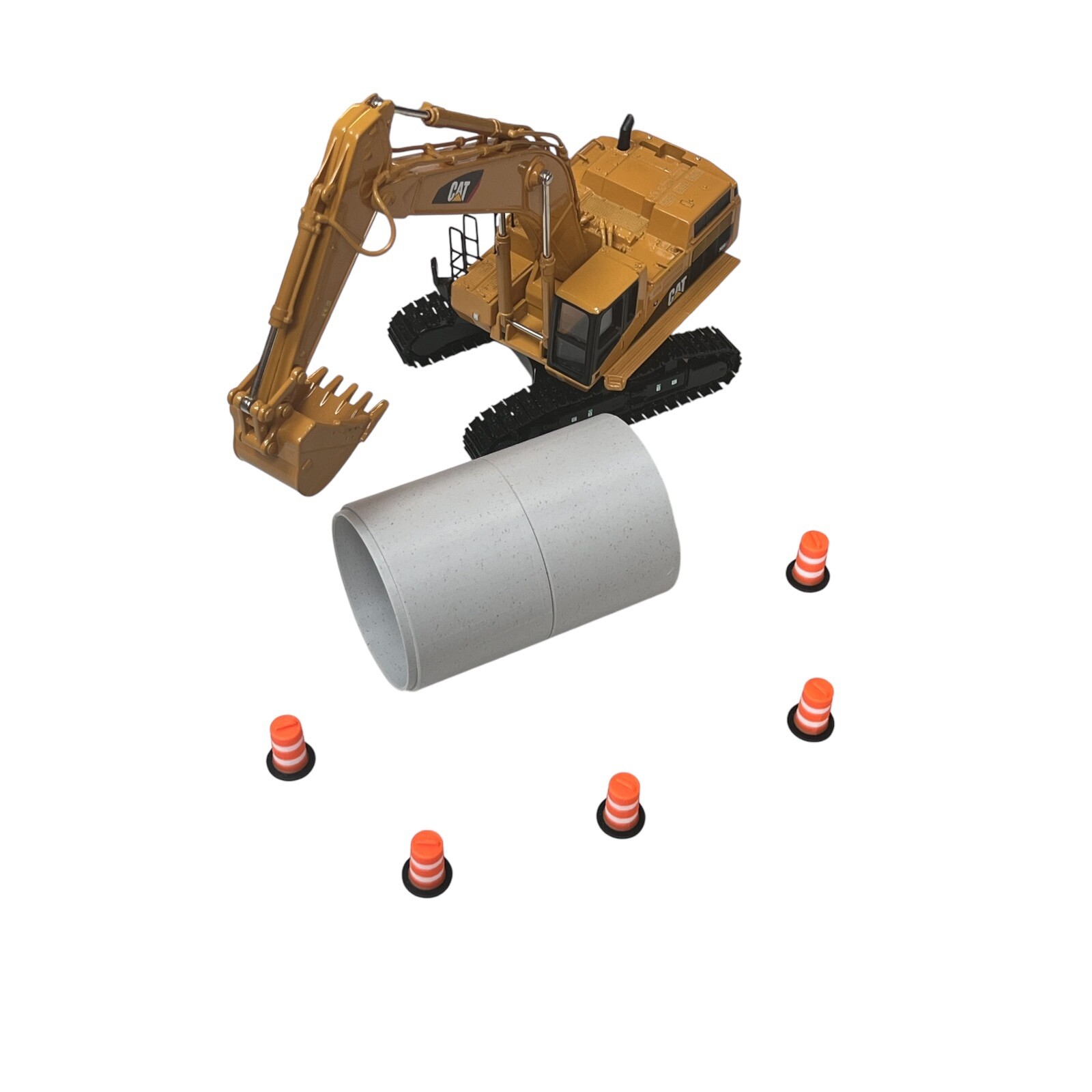 120″ Precast Concrete Culvert Scale Model 1/50 2 Peice Set
