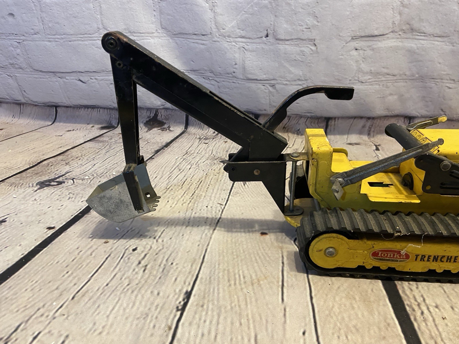 Vintage Tonka Trencher Backhoe Loader Pressed Steel