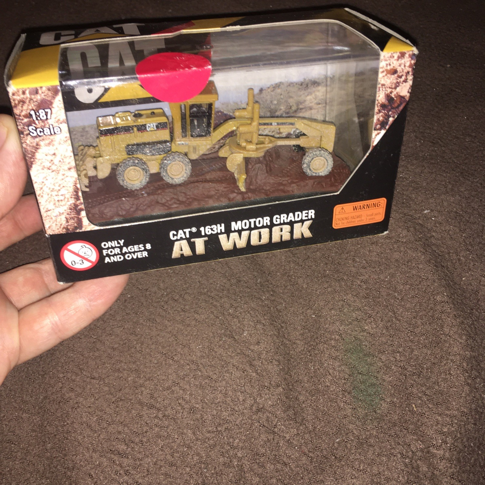 NORSCOT CAT 1:87 HO 163H Motor Grader At Work (Yellow) Diecast 55437 NOS