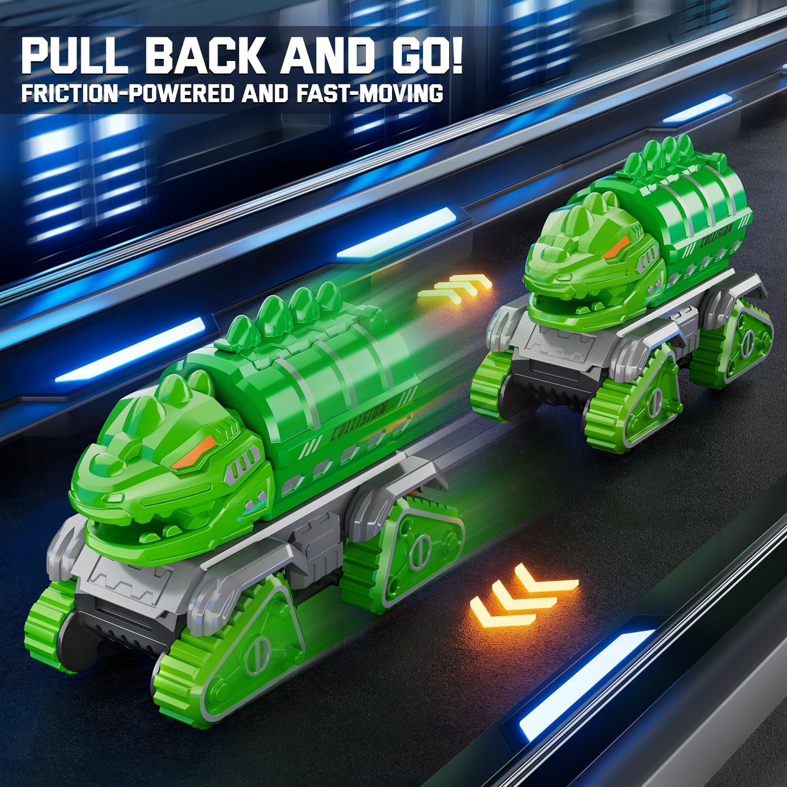 Transforming Robot Toys Set Construction Trucks, Dinosaur Car Toys 6 in 1 Tra…