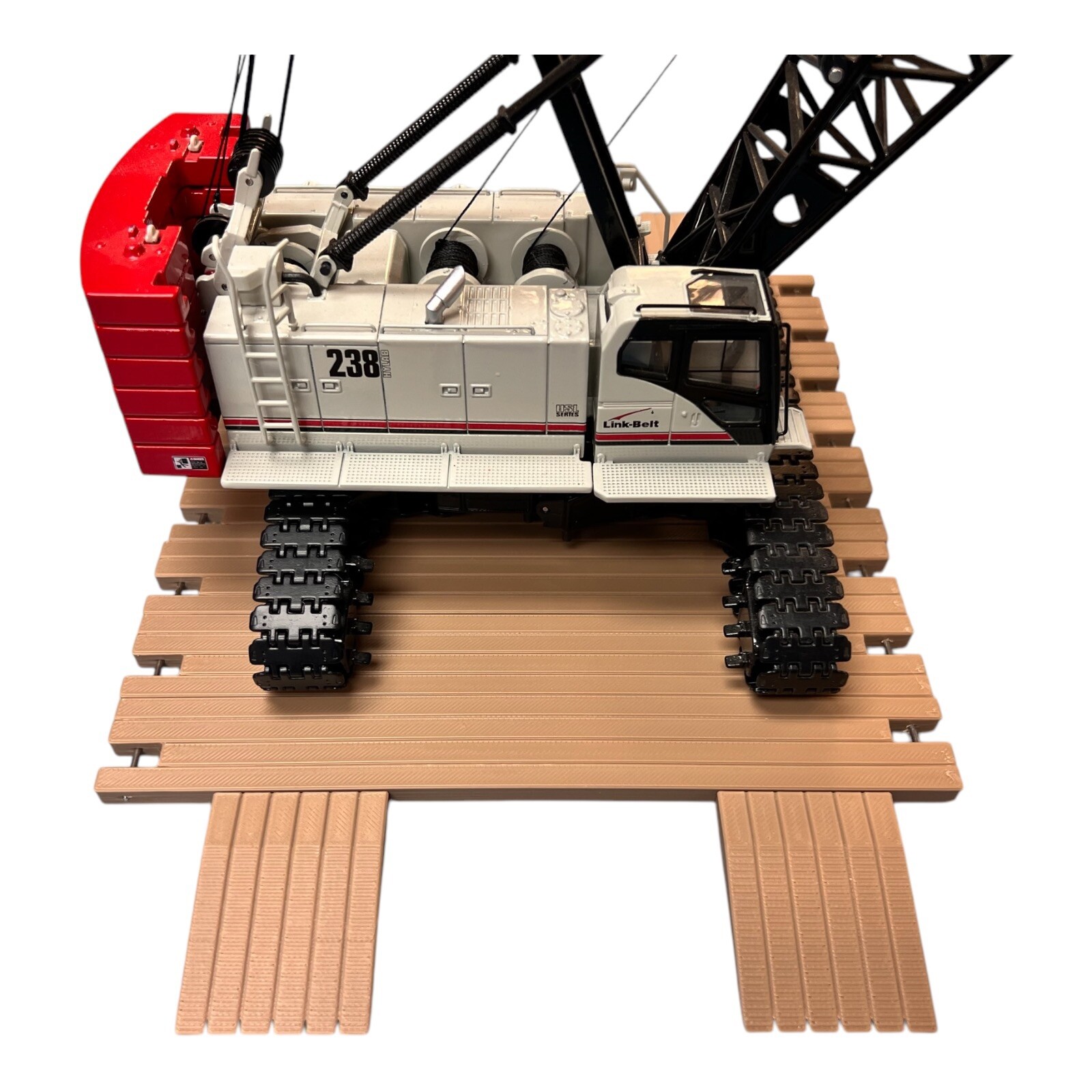 Diecast Crawler Crane Timber Mats 1/50 Scale Set of 8 with 4 ramps.