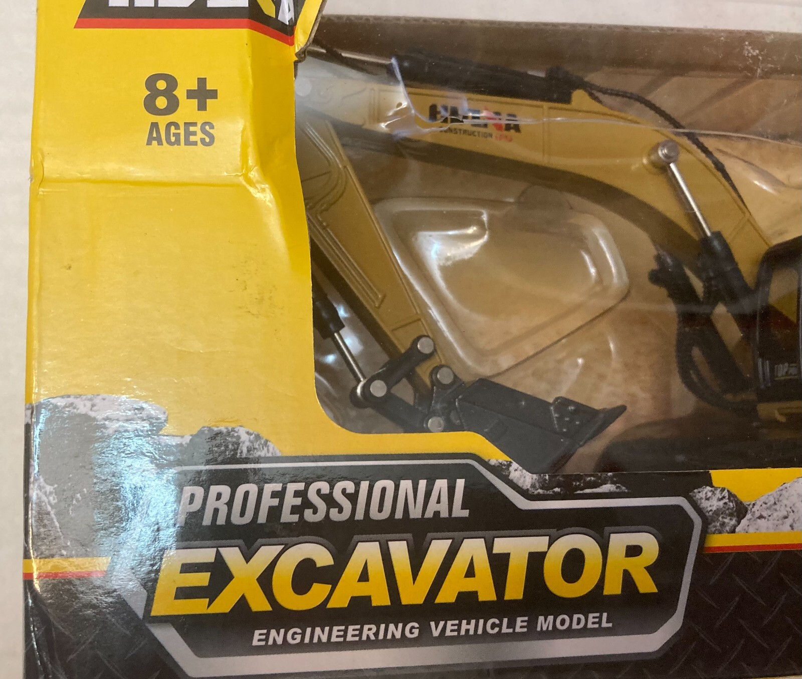 Hui Na Toys Hulna 1710 Die Cast Metal 1:50 Scale Professional Excavator Bad Box
