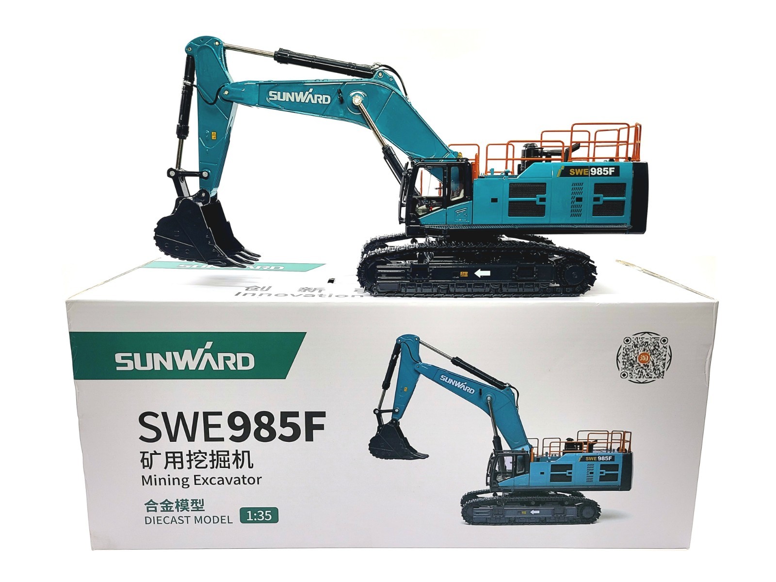 Sunward SWE985F Mining Excavator – China 1:35 Scale Diecast Model New