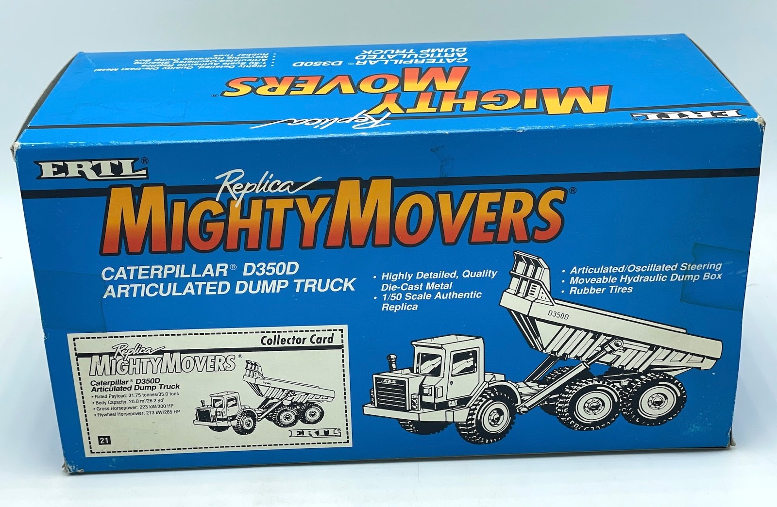 1:50 Scale ERTL MIGHTY MOVERS Caterpillar D350D Articulated Dump Truck 1992 CAT