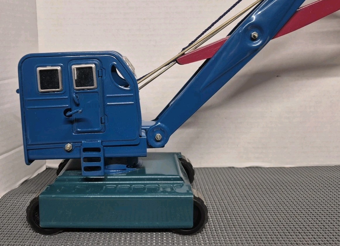 VTG Soviet-Era AZLK Large Metal Toy Excavator NOS W/ Original Box/Papers C Notes
