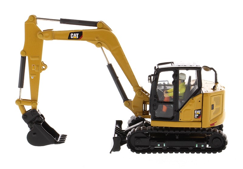 Diecast Masters 85596 1/50 Cat 308 CR Mini Excavator, Work Tools