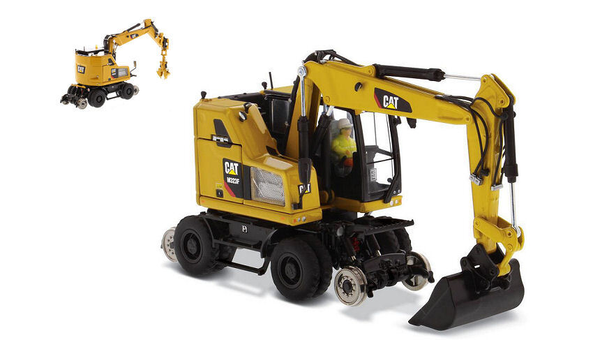 Diecast Master M323F RAILROAD WHEELED EXCAVATOR 1:50 Scale Action Figure