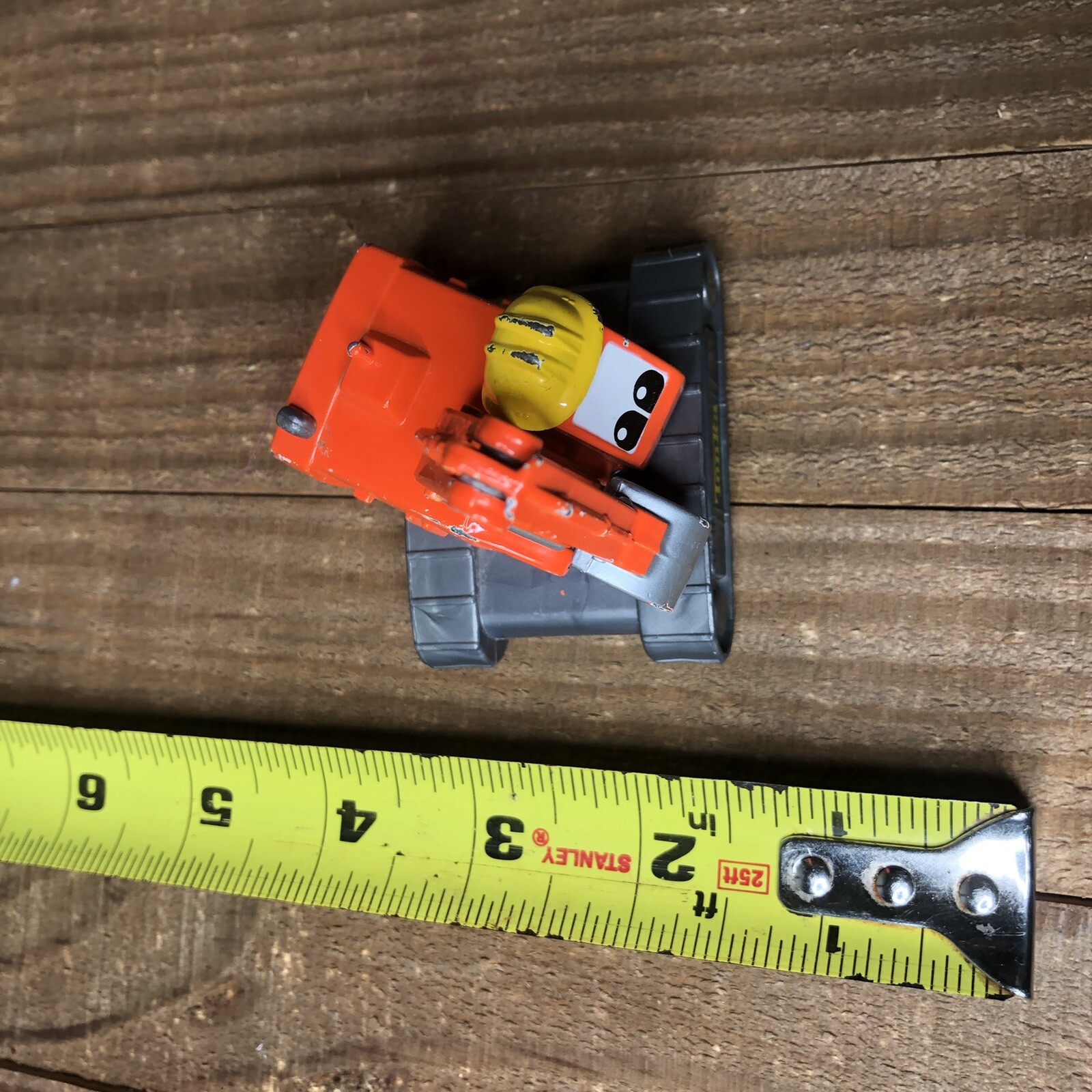 Maisto Tonka Hasbro Mighty Mini Metal 2002 Excavator Orange Digger & Yellow Hat