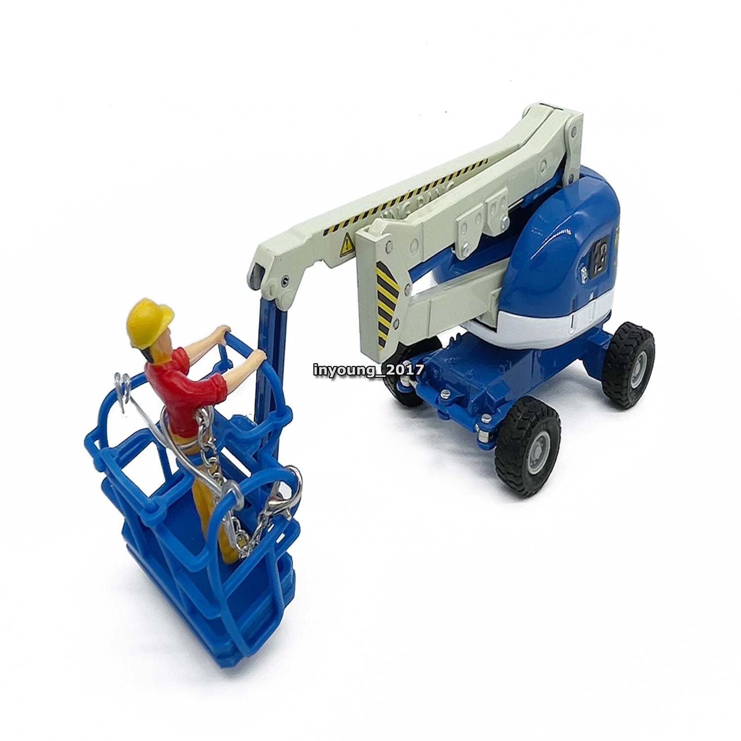 Aerial Work Platform Truck Toy Construction Vehicle Diecast Model Toys Blue