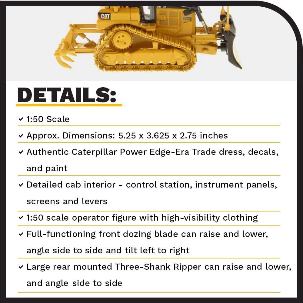 Authentic Caterpillar Bulldozer with Operator Figure