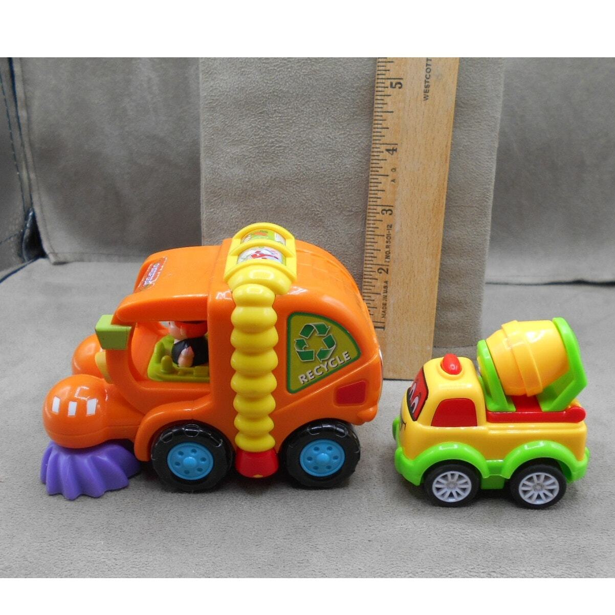 CifToys Push & Go Friction Power Street Sweeper & Small Cement Mixer Lot