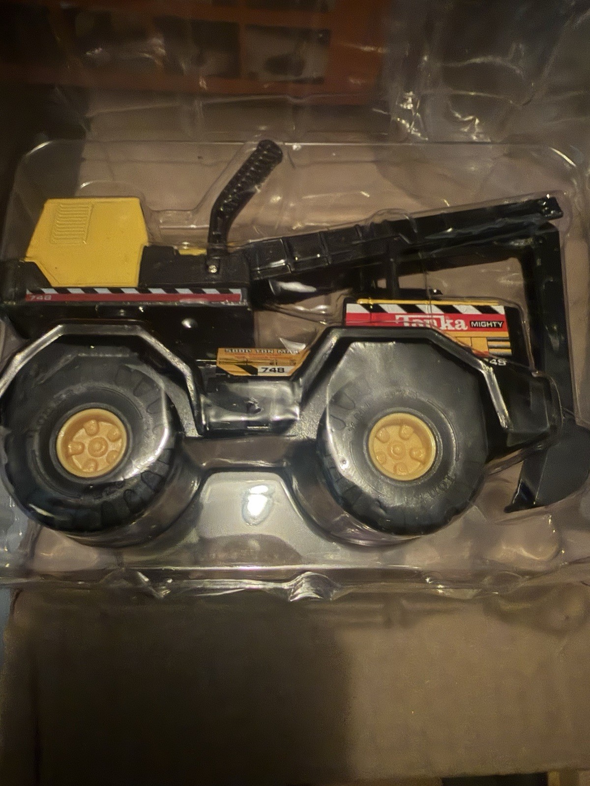 Vintage 1998 Maisto Mighty Mini Tonka 748 Backhoe Excavator 1:64 Truck 5.5” New