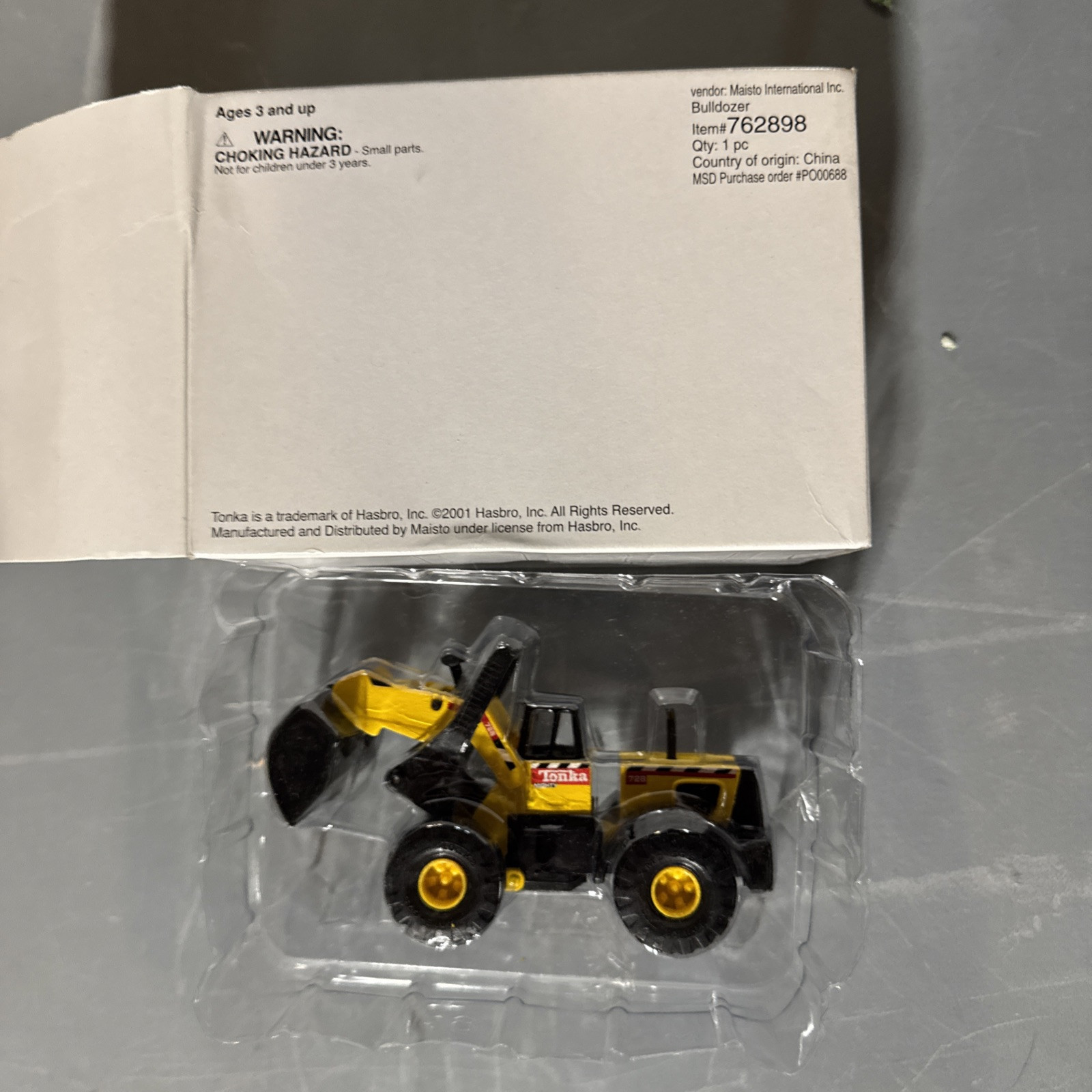 Tonka Mini Mighty 728 Bulldozer Replica Maisto Hasbro 2001 #762898 SIZE 5″ BY14O