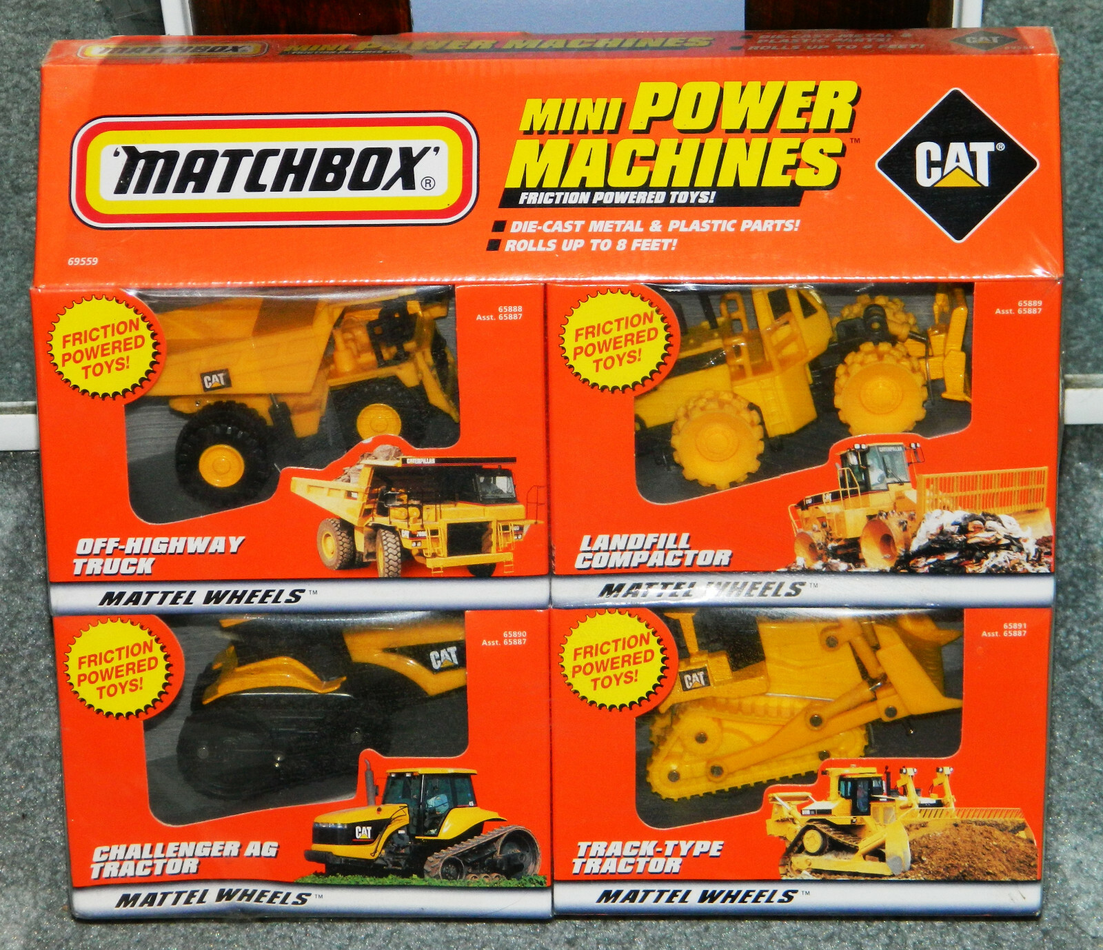 1998 SEALED NEW MATCHBOX MINI POWER MACHINES CATERPILLAR TOYS