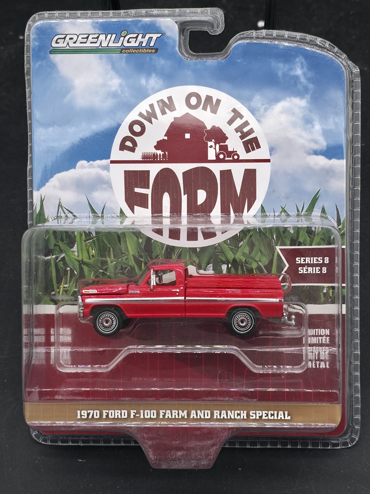 1970 Ford F-100 Farm and Ranch Special RED Pickup Truck 1/64 Scale Diecast