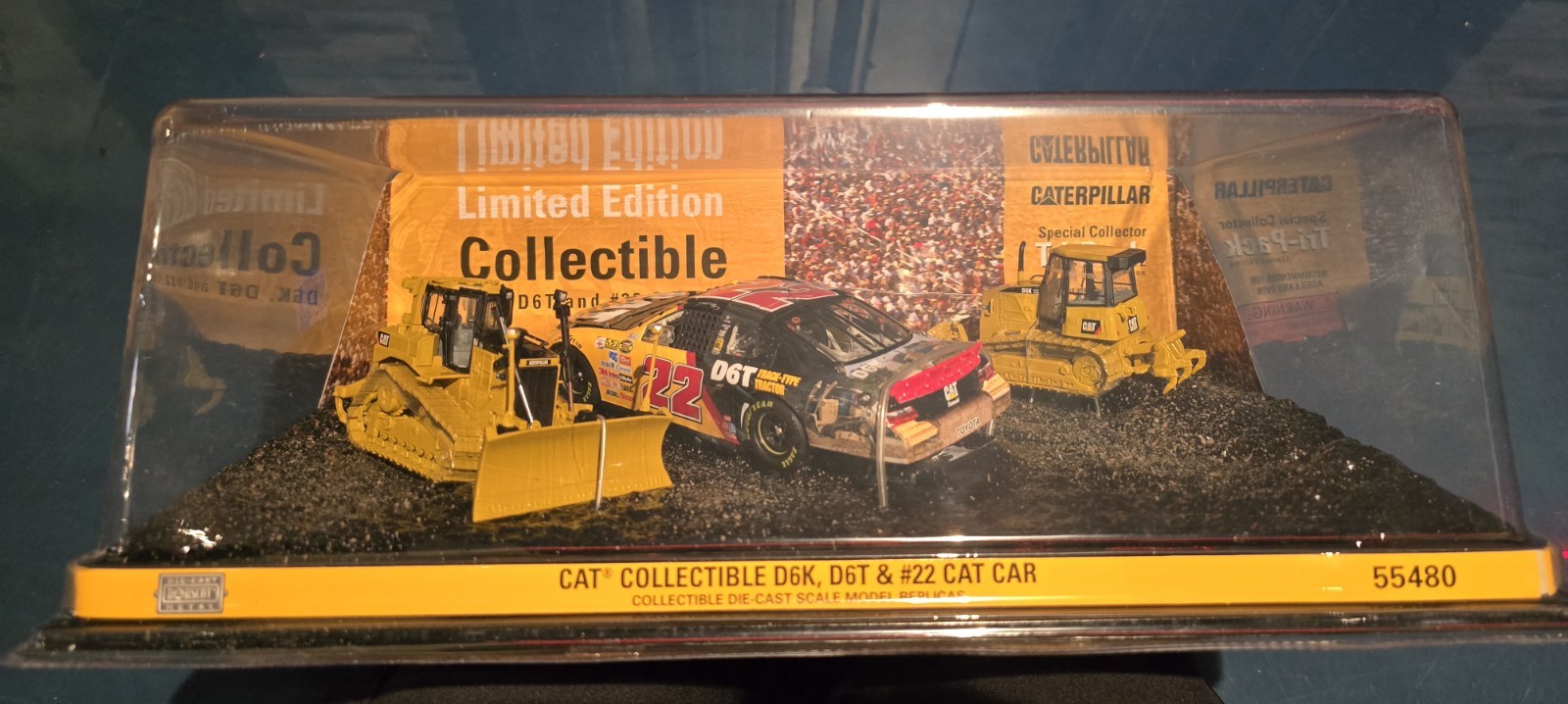 Limited Edition Norscot CAT Collectible D6k, D6T & #22 Cat Car 55480 NEW