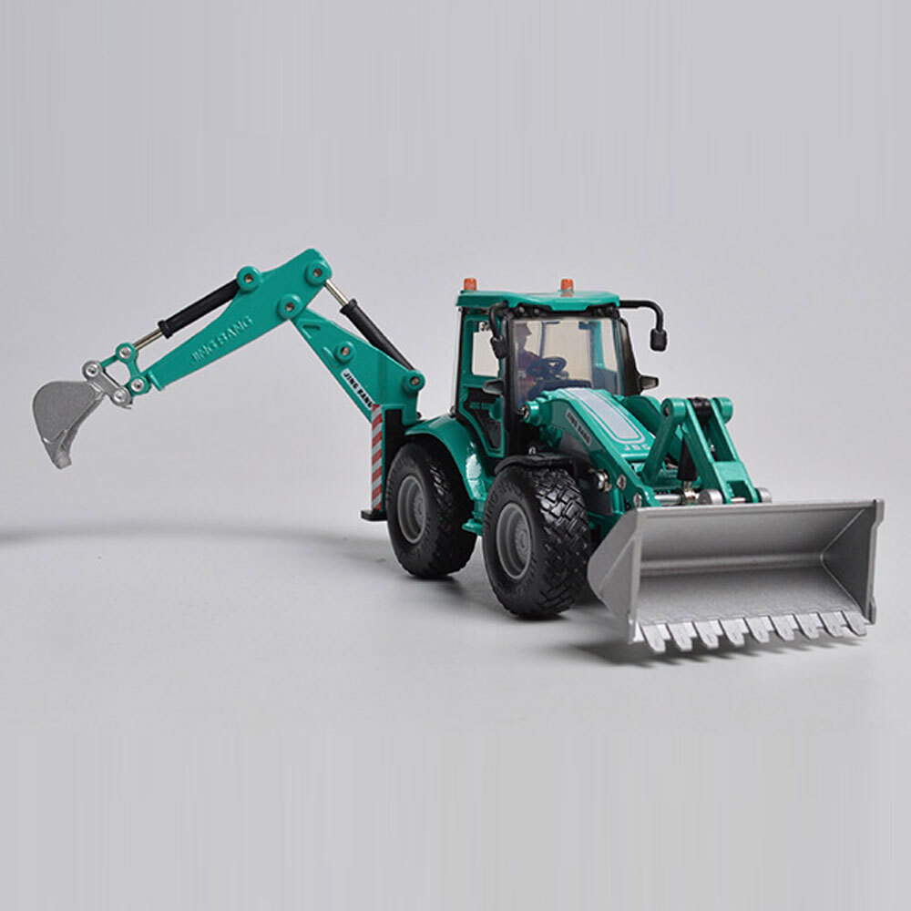 Backhoe Loader Truck Construction Vehicle Diecast Model Toys for Boys Green