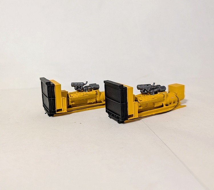 Custom Built 1/87 HO Scale Industrial Diesel Generator. 3D Printed Resin Models