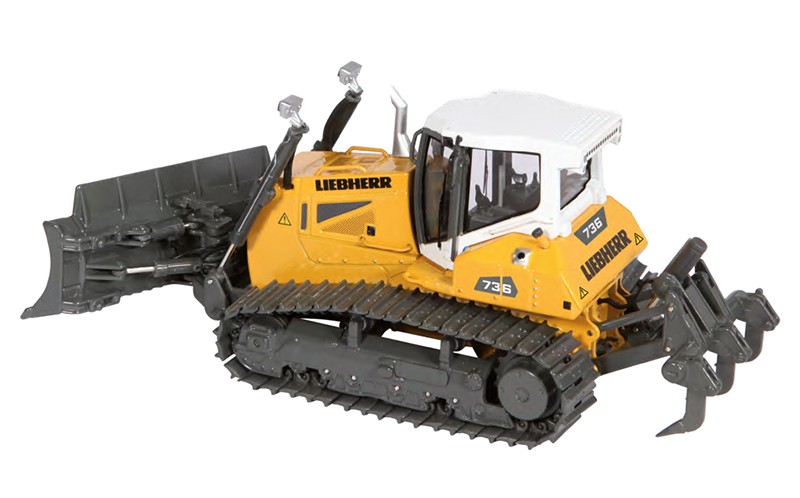 NZG 1010 1:50 Scale Yellow/White Liebherr PR736 G8 Crawler Dozer Tractor Diecast