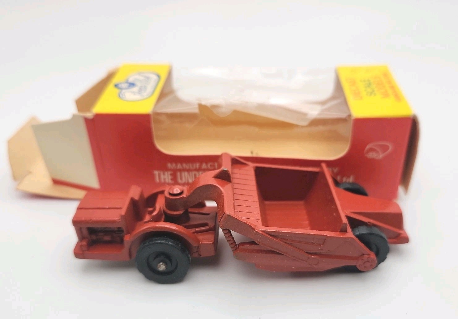 Rare Vintage Fun Ho! Metal Diecast No 55 Red Scraper new in box New Zealand