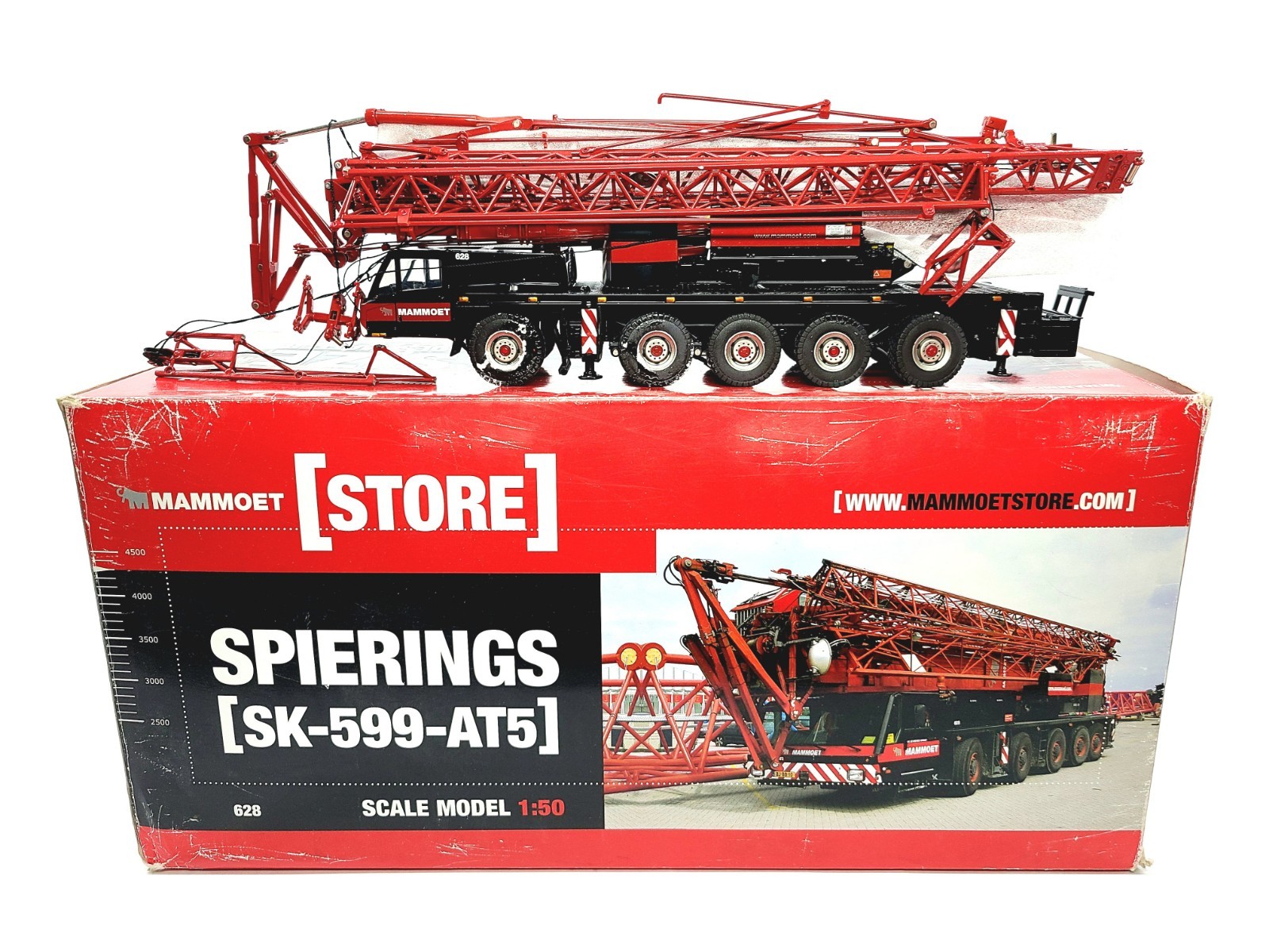 Spierings SK599-AT5 Hydraulic Folding Crane Mammoet WSI 1:50 Scale #9005 Broken