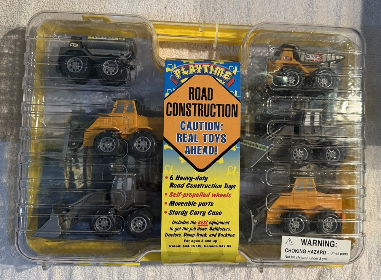 Playtime Road Construction toys Self propelled Bulldozers dump truck backhoe 3+