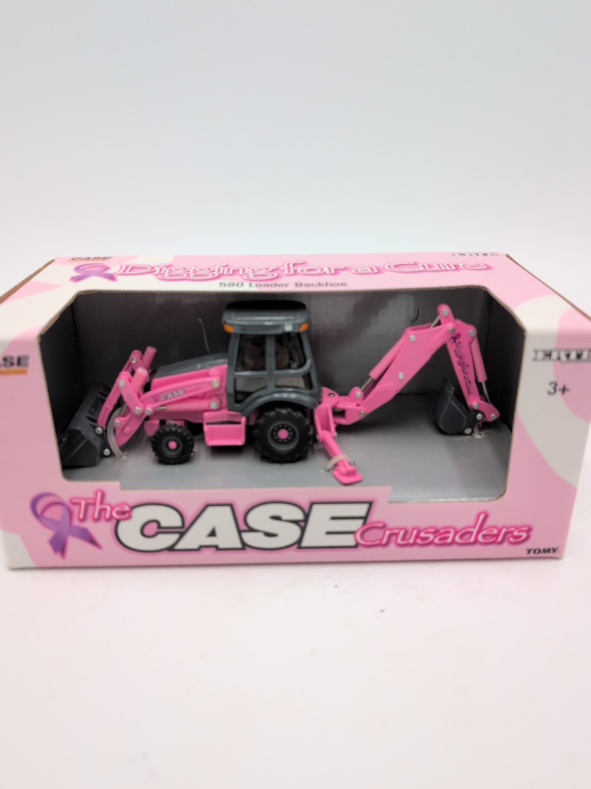 1/50 Ertl Toy “Digging For A Cure” CASE 580 Pink Backhoe