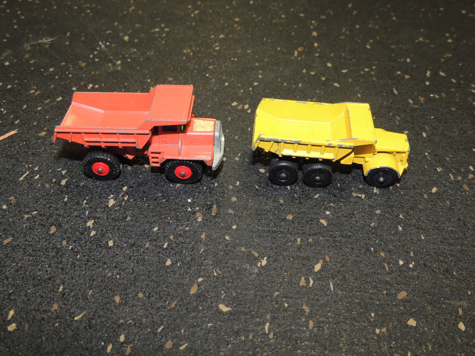 Vintage Matchbox Car Dump Trucks No 6 Euclid and 28 Mack