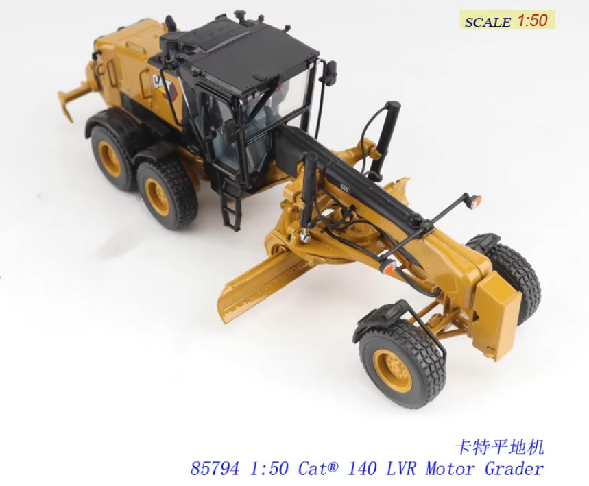 1:50 DM CAT 140 LVR Motor Grader Construction Equipment Machinery Diecast Model