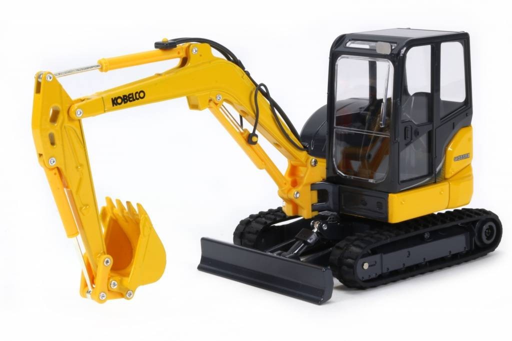 Kobelco SK55SRX-6E Excavator – Yellow – Motorart 1:24 Scale Model #1142 New