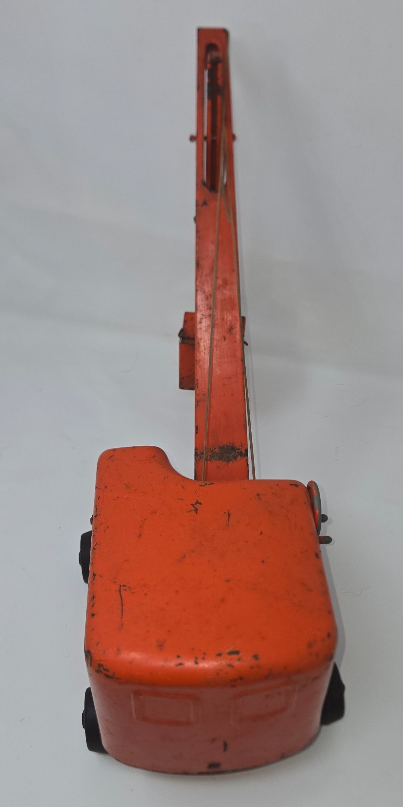 Vintage Pressed Steel Structo Construction Steam Shovel Orange Top Gear Works
