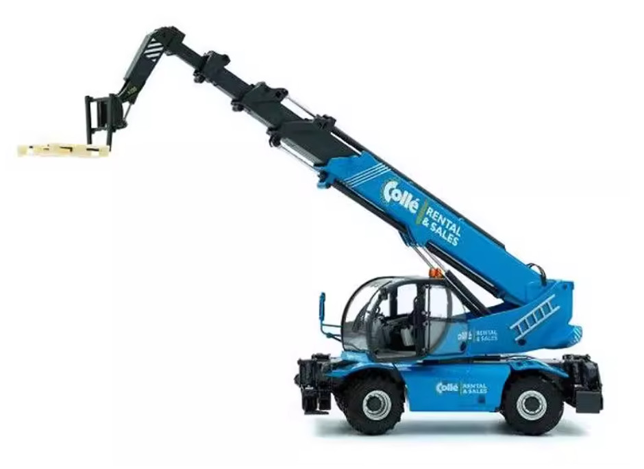 1:32 28CM ROS Magni RTH 63.5 SH Blue Rotating Telehandler Machine Diecast Model