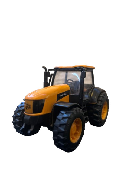 JCB Fastrac Miniature Diecast Model Tractor, Farm Toy, Yellow, Rare, Good Condit