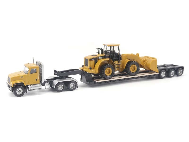 CAT CT681 Day Cab Tractor w/Trailer & 950G Wheel Loader Diecast 1:87 Model 84418
