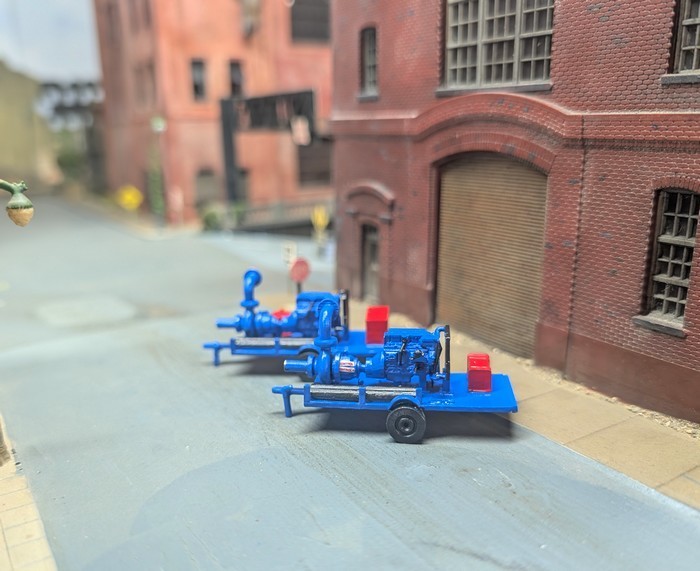 Custom Built 1/87 HO Scale Trailer Mounted High Pressure Water Jet Pumps.