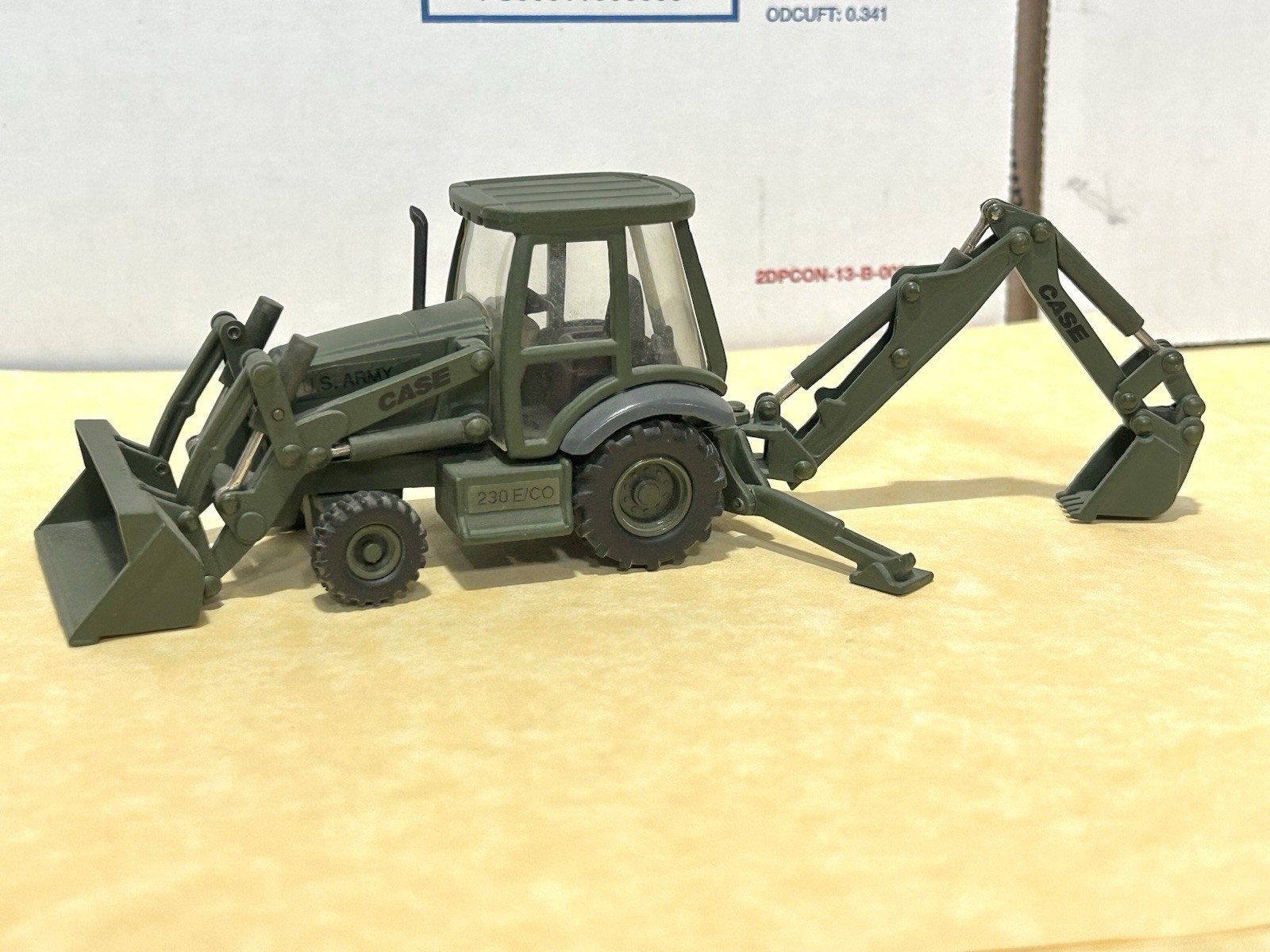 ERTL 1/50 Scale Case 580 Super M Series 2 Backhoe Loader Military Green Version