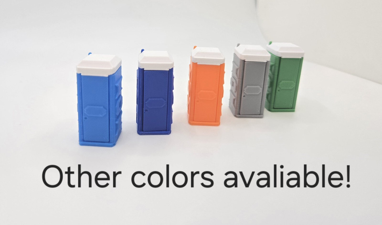 *2 pack* 1:64 Scale Porta-Potty Diorama Accessory Orange with White Top *2 pack*