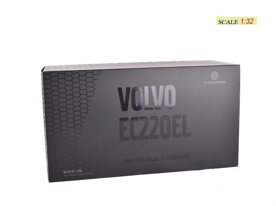1:32 28CM Volvo EC220E Limited Black Edition Excavator Machine Diecast Model