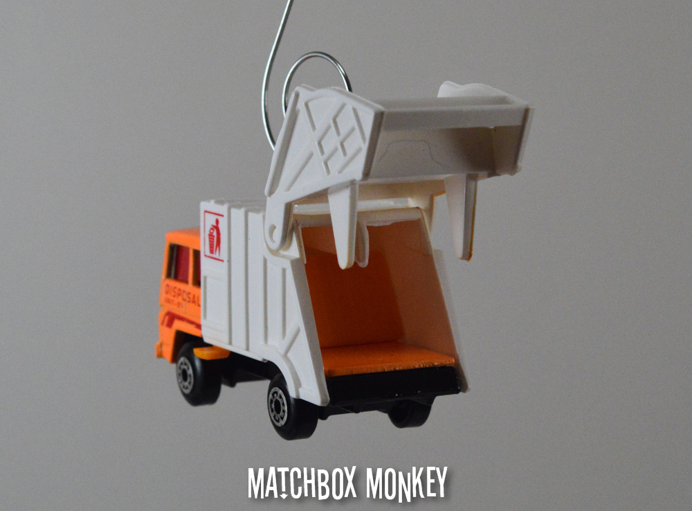 Orange Garbage Trash Refuse Truck Custom Christmas Ornament Waste Management