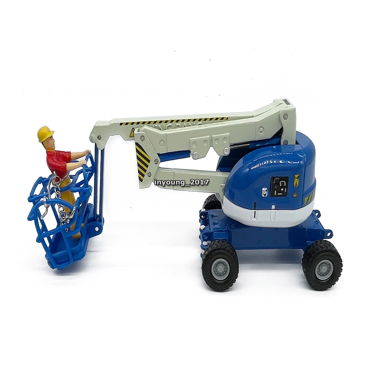 Aerial Work Platform Truck Toy Construction Vehicle Diecast Model Toys Blue