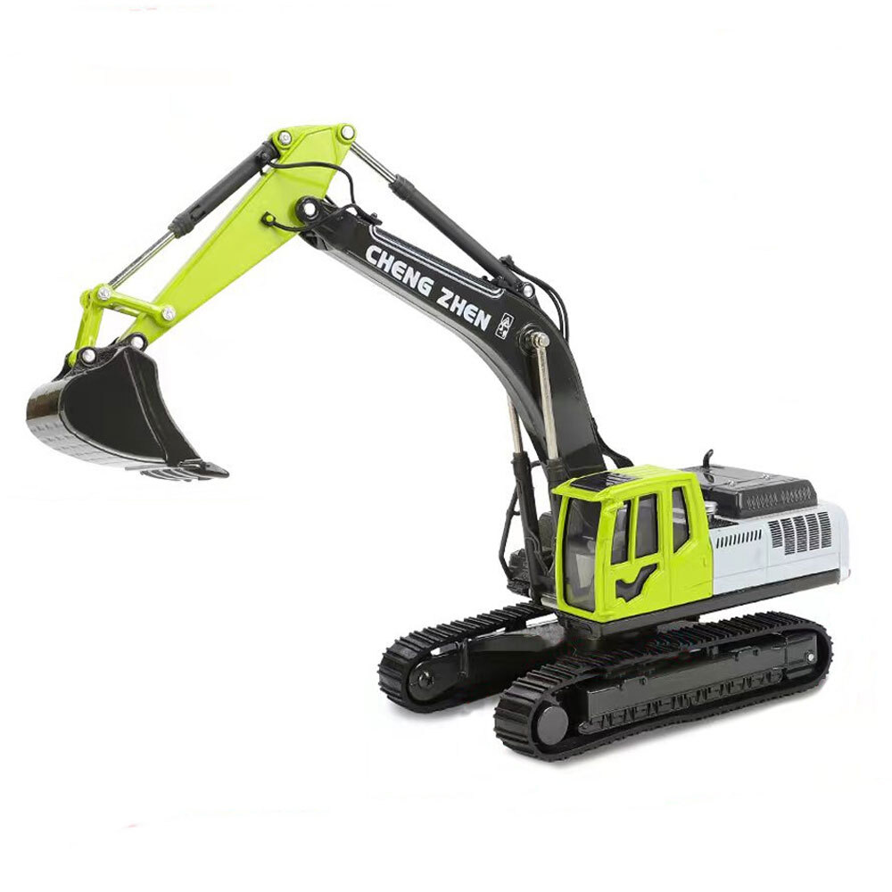 1:50 Excavator Toy Construction Vehicle Model Metal Diecast Digger Truck Green