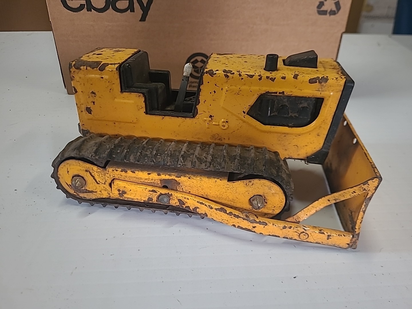 70’s Tonka Yellow T-6 Track Bulldozer Vintage