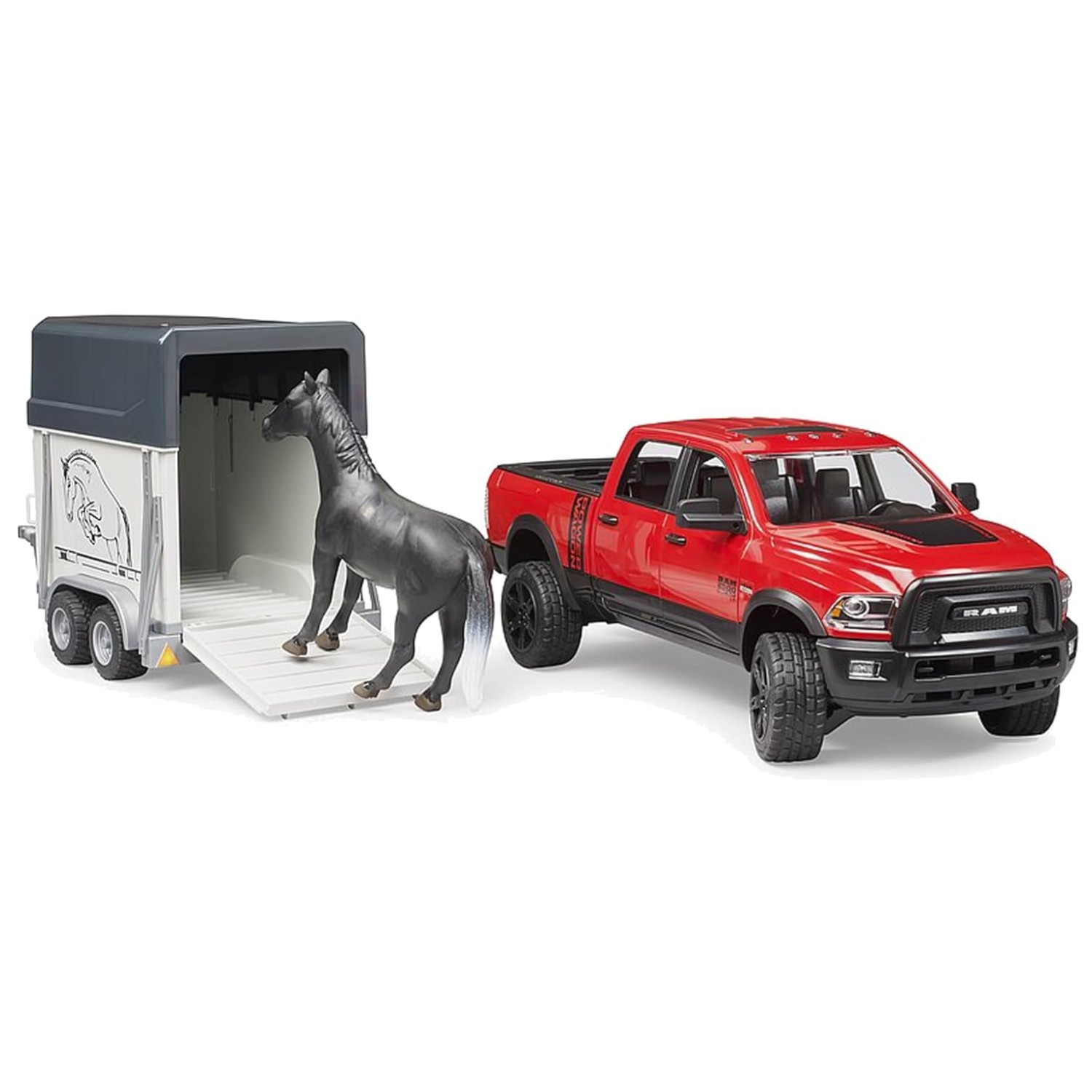 Ram 2500 Power Wagon with Horse Trailer & Horse