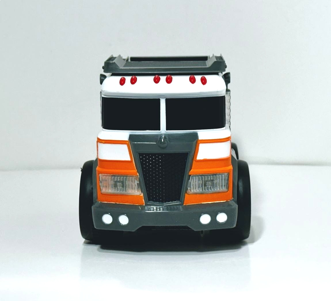 Large Toy Construction Dump Truck – Orange & Gray Cement-Style Truck – Pre-Owned