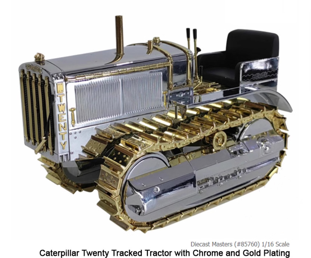 1:16 DM TWENTY TRACKED TRACTOR 100 YEARS Chrome and Gold Plating Diecast Model
